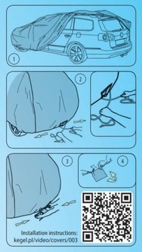 Pokrowiec PLANDEKA na samochód hatchback 355-380cm