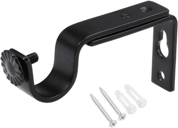 Drążek do zasłony uchwyt pojedynczy do karnisza 22 mm 94 x 46 x 16 żelazo