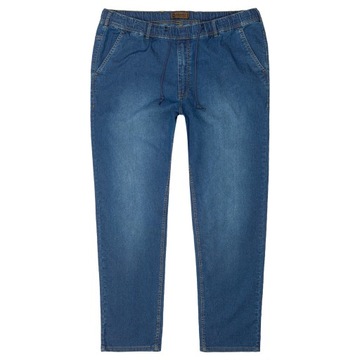 Spodnie jeansowe niebieskie wiązane na sznurek Adamo duże rozmiary 6XL L34