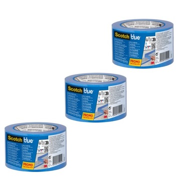 ScotchBlue taśma malarska niebieska mix powierzchni 24mm x 41m, 3 x 3 rolki