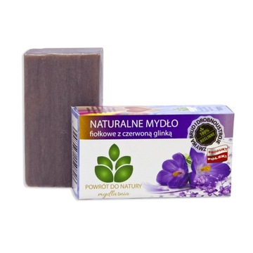 MYDŁO FIOŁKOWE Z CZERWONĄ GLIKNĄ NATURALNE 100 G