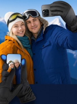 ТЕПЛЫЕ СЕНСОРНЫЕ ПЕРЧАТКИ ДЛЯ ВЕЛОСИПЕДА ЗИМНИЕ ЛЫЖИ УТЕПЛЕННЫЕ УМНЫЕ L/XL