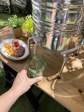 БОЧКА, НЕРЖАВЕЮЩАЯ СТАЛЬ, лейка, банка, бидон, банка INOX, 3л, герметичная, навинчивающаяся