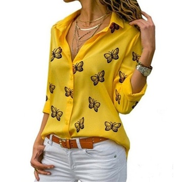 Wyjątkowa Bluzka Z Kolorowymi Motylami I Luźnym Krojem - Idealna Na Każdą
