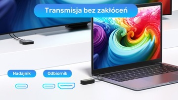 Unitek Bezprzewodowy nadajnik HDMI zasięg do 50m, czarny