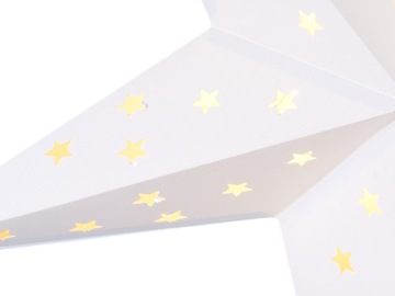 Подвесная звезда из белой бумаги, 60 см.