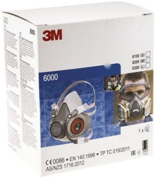 6300 6200 Маска 3 м. Половина маска + фильтры 6055 + 5911 3M + крышки 501 Установка 3M