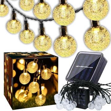GIRLANDA SOLARNA OGRODOWA ŚWIETLNA LAMPKI SOLARNE 300 ŻARÓWEK LED 32M