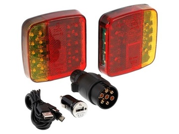 Lampy bezprzewodowe 26 LED 12/24V na przyczepę zes