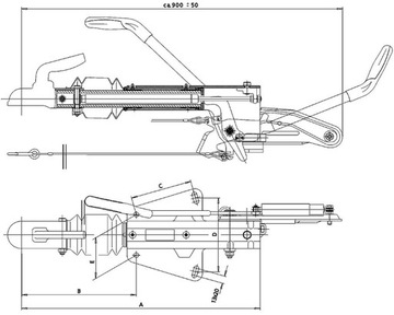 Обгонное устройство - инерционный тормоз для прицепа KNOTT 2000кг