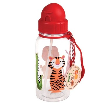 BIDON na wodę DLA DZIECI ze słomką Rex London Zwierzęta 500ml BPA FREE