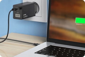 МОЩНОЕ ЗАРЯДНОЕ УСТРОЙСТВО USB/USB-C 65 Вт 20 В ДЛЯ iPhone iPad