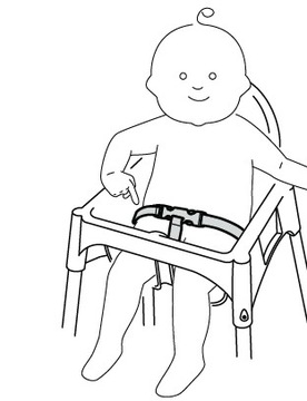 PAS BEZPIECZEŃSTWA DO KRZESEŁKA DLA DZIECKA IKEA ANTILOP PASEK 3-PUNKTOWY