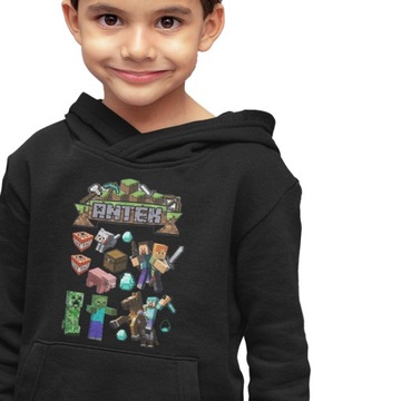 Bluza minecraft z własnym imieniem dla dziecka prezent fortnite roblox