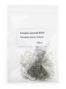 Zszywki do plastiku RS38 100szt WYPUKŁE NAROŻNE 0,8mm do naprawy plastiku