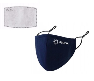 MASKA MASECZKA POLICJA MUNDUR+FILTR PM2.5 FFP2 N95