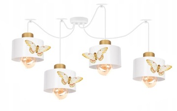 LAMPA WISZĄCA PAJĄK LOFT MOTYLEK 4 - ZŁOTA -