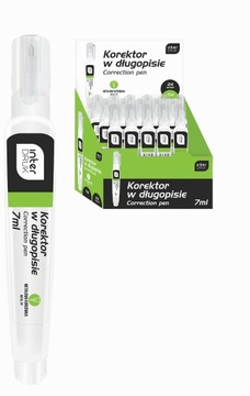 Ручка-корректор 7 мл с МЕТАЛЛИЧЕСКИМ наконечником INTERDRUK