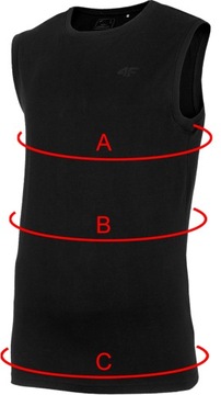 МУЖСКАЯ ФУТБОЛКА 4F КУРТКА БЕЗРУКАВА ИЗ ХЛОПКА ВЕСНА-ЛЕТО WSS2M075