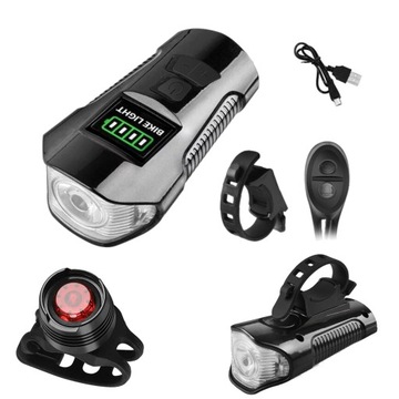 Велосипедный фонарь ПЕРЕДНИЙ ЗАДНИЙ светодиодный фонарь для руля велосипеда МОЩНЫЙ USB-СИГНАЛ