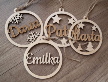 деревянный HOLY NAME DECORATION подвеска рождество имя ребенка R 15 см