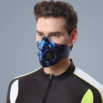Anti -Smog Sports Mask с клапанами и фильтром -n