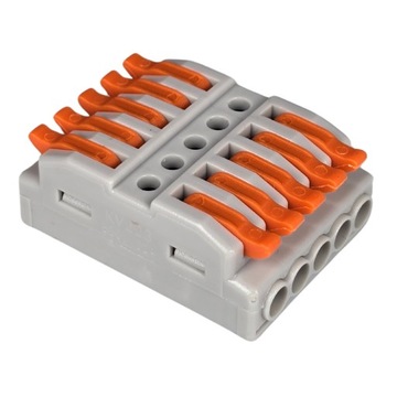KOSTKA ELEKTRYCZNA SZYBKOZŁĄCZKA PRZELOTOWA DO KABLI DRUT 5X5 0,08-4,00MM2