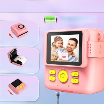 ЦИФРОВАЯ МГНОВЕННАЯ КАМЕРА ДЛЯ ДЕТЕЙ С ПРИНТЕРОМ + МЕНЮ КАРТРИДЖЕЙ PL ПОДАРОК