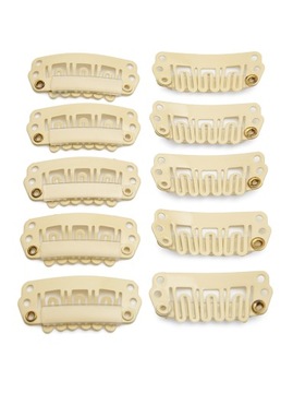 Spinka CLIP IN blond - włosy doczepiane naturalne, peruki, tupety 10 szt