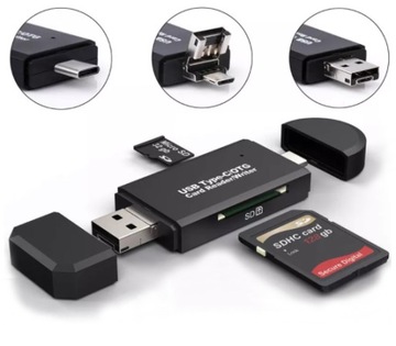 Czytnik Kart Pamięci SD 5w1 Pendrive Micro US