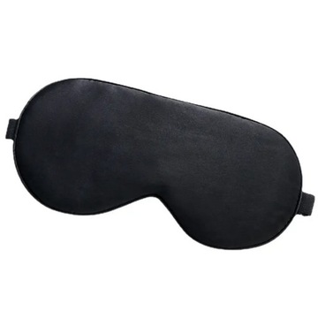 BLACKOUT SLEEPING ПОВЯЗКА 100% ШЕЛК черный мягкий + БЕСПЛАТНО