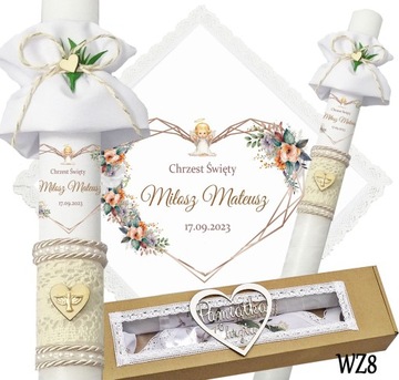 БЕЛАЯ ОДЕЖДА И КРЕЩЕСТВЕННАЯ СВЕЧА КРЕЩЕННОЕ ИМЯ