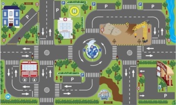 MATA ULICA Z SYGNALIZACJĄ LED 72X120 CM HIPO