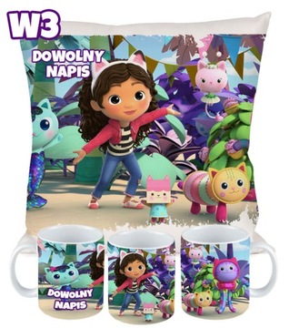 НАБОР ПОДУШКА КРУЖКА CAT GABI HOUSE ПОДАРОК ​​+ ИМЕННОЙ ПОДАРОК ​​РАЗЛИЧНЫЕ ДИЗАЙНЫ