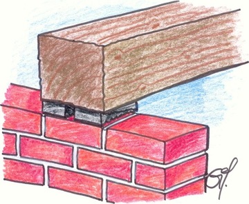 КРАСНЫЙ МОНТАЖНЫЙ КЛИН 8Х28Х65 ММ - 100 ШТ.