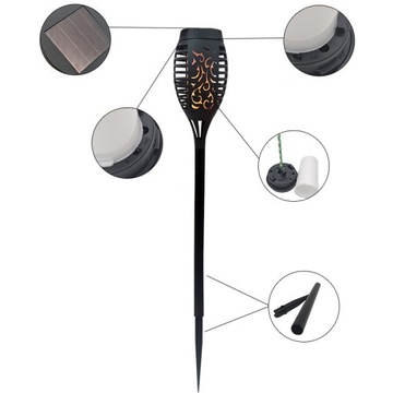 4x СОЛНЕЧНЫЕ ФАКЕЛЫ СОЛНЕЧНЫЕ САДОВЫЕ ЛАМПЫ САДОВЫЕ СВЕТОДИОДНЫЕ ПЛАМЯ