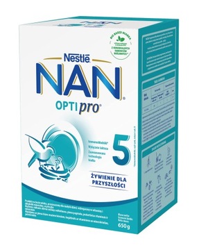Nestle Nan Optipro 5 650g Produkt na bazie mleka dla dzieci po 2,5. roku