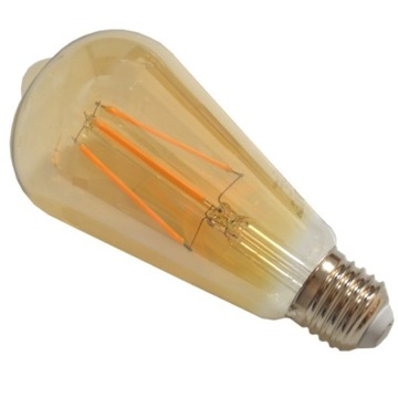 Żarówka LED Filament ST64 E27 9W 2200K 840lm Bursztynowa