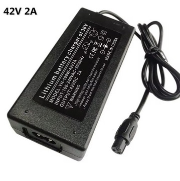 zasilacz ładowarka do hulajnogi elektrycznej 3pin 9mm 42V 2A