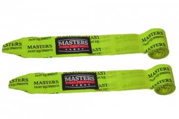 Bandaże bokserskie taśmy owijki elastyczne MASTERS BBE-3-NEON 3m