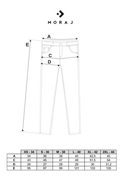 SPODNIE JEANSOWE DAMSKIE JEANSY Z PROSTYMI NOGAWKAMI MORAJ PLUS SIZE XXL