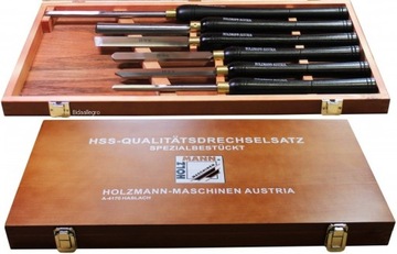 Профессиональные токарные долота Holzmann HSS H6TLG, набор долот, 6 шт.