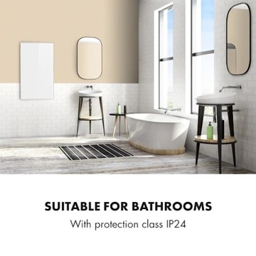 PANEL GRZEWCZY NA PODCZERWIEŃ KLARSTEIN GRZEJNIK PROMIENNIK 600W TIMER IP24