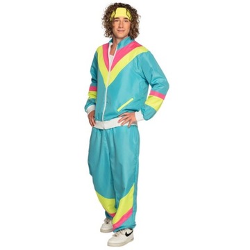 SUPER Ad Strój Lata 80te Disco dres 88543 XL Disco Retro PRL Desiarz Sporto