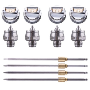 РАСПЫЛИТЕЛЬ 4X HVLP ФОРСУНКА 1,4 1,7 2,0 2,5 мм ДЛЯ ЧЕРНОЙ ПОКРАСКИ