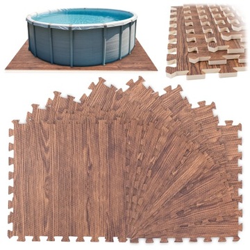 PIANKOWA MATA PUZZLE POD BASEN JACUZZI PODŁOGA PODKŁAD 50x50cm GRUBA 8szt