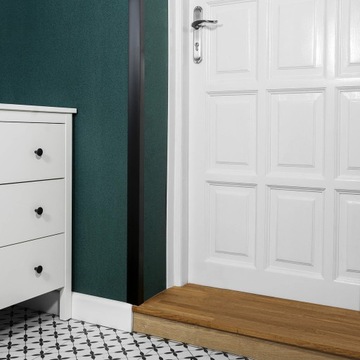 Уголок ПВХ жесткий, профиль угловой декоративный, 30х30, темно-серый, 2 м