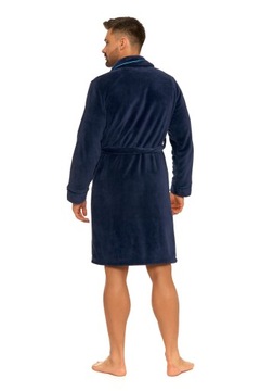 Moraj Szlafrok Męski Frotte Navy-Blue 7000-001 XL