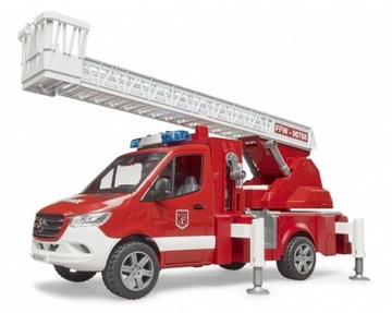 WÓZ STRAŻACKI MERCEDES BENZ SPRINTER Z DRABINĄ I ŚWIATŁAMI