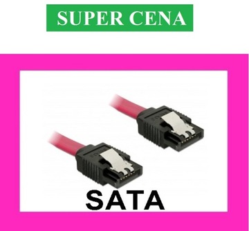 Promocja kabel SATA data SSD HDD 46cm zaciski 3szt